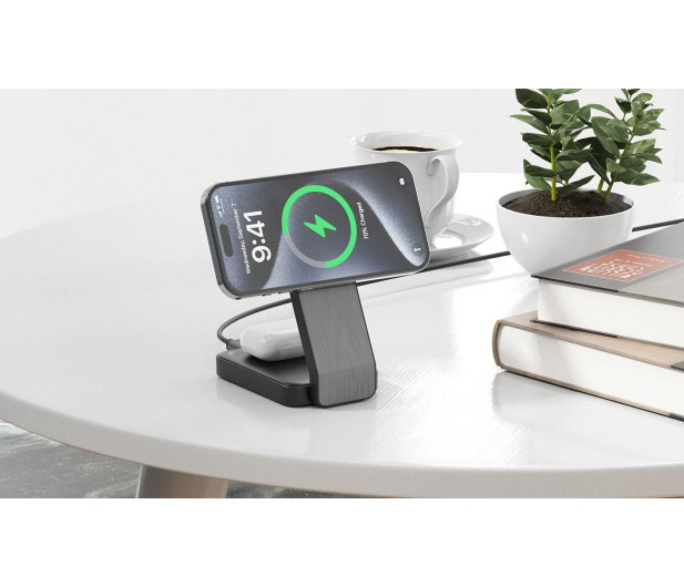 Silver Monkey Alu MagCharger Qi2 3in1 czarna - 1328385 - zdjęcie 11